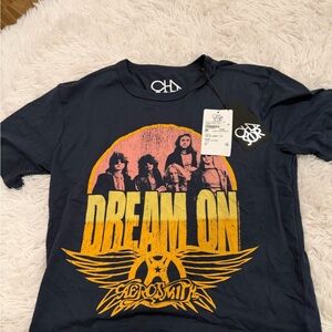 Chaser Dream On Graphic Tee - Navy and Yellow